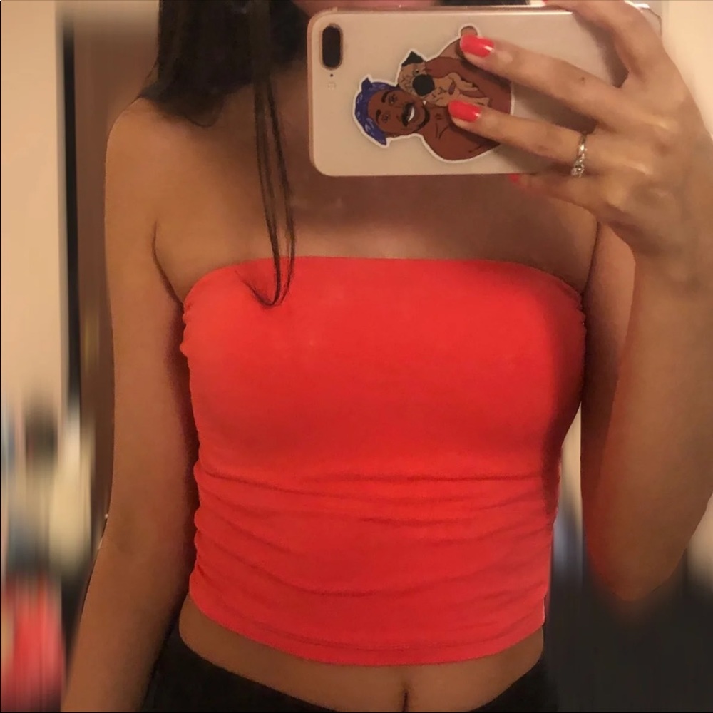 Coral Crop Tube Top | American Eagle
